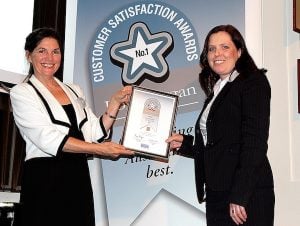 ALDI Group Buying Director, Jennifer Scott, accepting ALDI's award