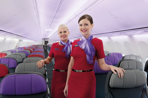 Virgin Australia interior and cabin crew