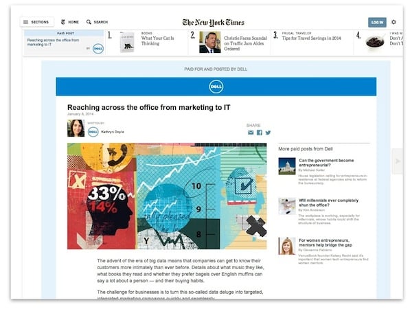 NYT native ad screengrab - Marketingmagcomau