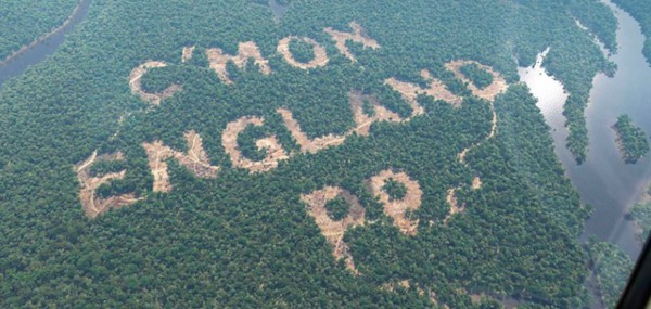 Paddy Power World Cup rainforest stunt