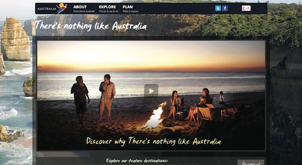 Tourism Australia video player 1