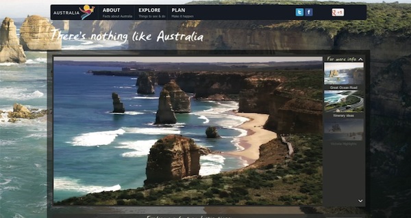 Tourism Australia video player 2