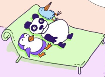 Penguin and Panda go to the shrink – cartoon