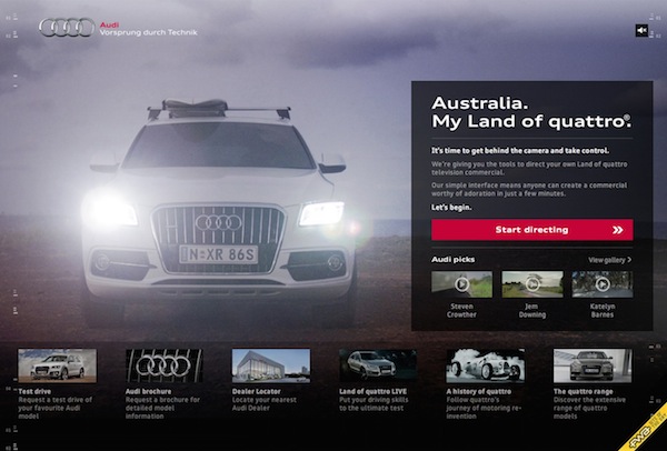 Audi Land of Quattro campaign website 600w