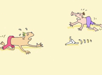 Lost in the desert without 4G – cartoon
