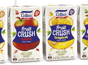 Cottee’s enters juice category with Fruit Crush – a healthier alternative to its famous cordial