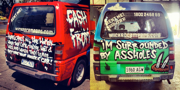 Wicked Campers van slogans 2