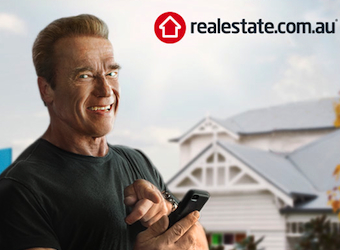 Realestate.com.au enlists Arnold Schwarzenegger to assault Australian screens