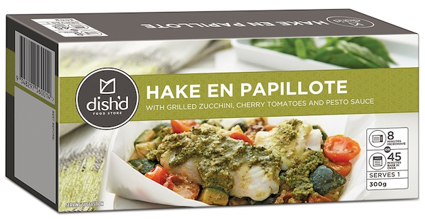 Hake en papillote package