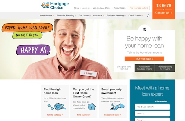 Mortgage Choice HappyAs home page