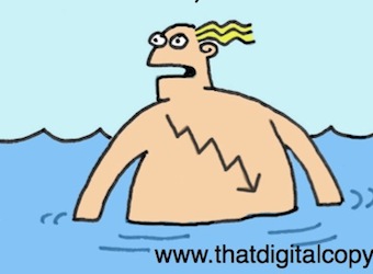 Nic goes to the beach – cartoon