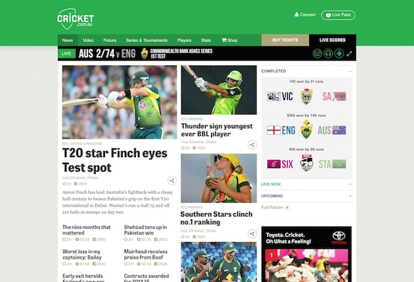 Cricket com au home page 600w