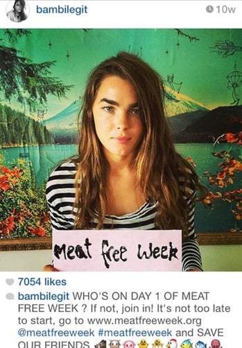 Meat Free Week Bambilegit instagram post