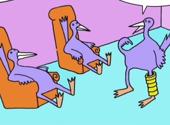 Positive signs in the job market for elderly pigeons – cartoon
