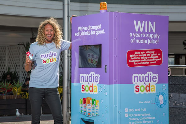nudie and soda machine and brand ambassador Tim Dormer 
