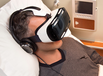 Qantas and Samsung are trialling virtual reality in-flight entertainment