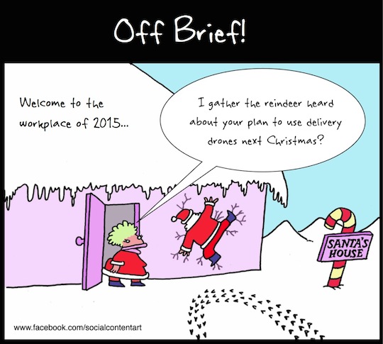 Logistics workers react to plans for drone deliveries – cartoon