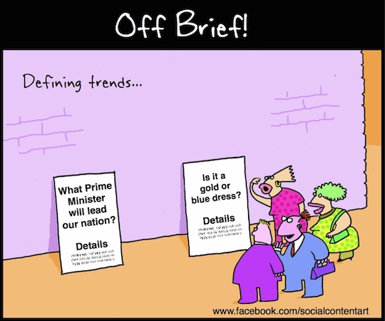 It’s not just the dress that’s blue and black – cartoon