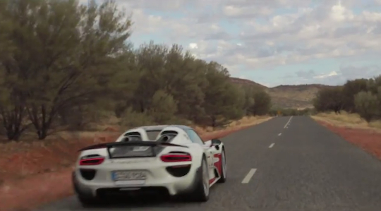Porsche goes flat out in the Australian outback to show off its hybrid technology