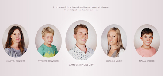 NZ road safety charity Brake constructs current-day portraits of crash victims to highlight long-term impacts