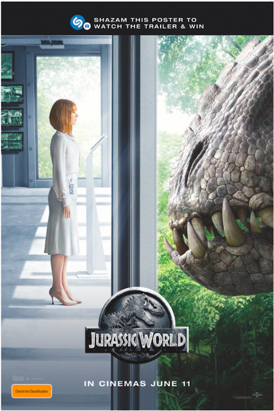 Jurassic World Shazam-enabled poster 1