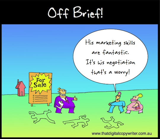 Negotiating a tough sale – cartoon