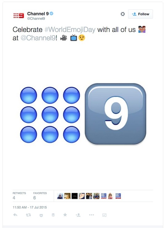 5 channel 9 World Emoji Day worldemojiday tweet 540w