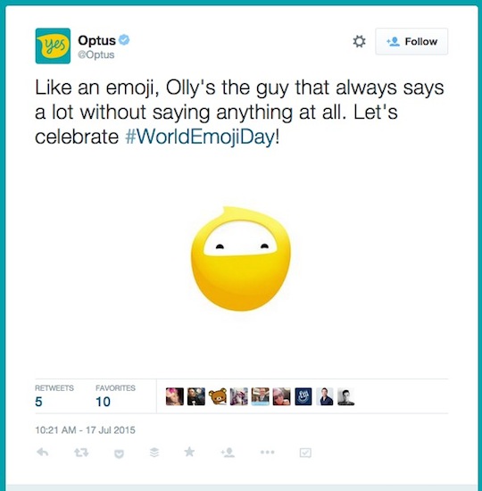 7 Optus World Emoji Day worldemojiday tweet 540w