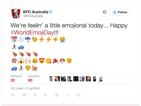 KFC australia World Emoji Day worldemojiday tweet 540w