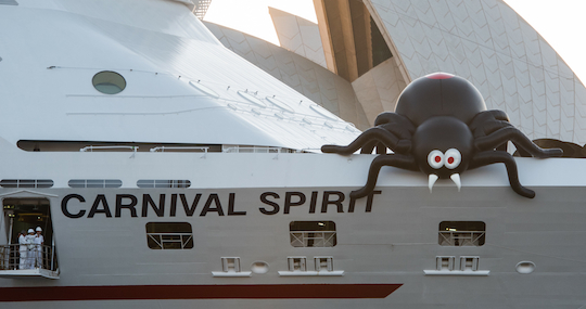 Carnival Spirit creeps into Sydney with a giant Redback 540