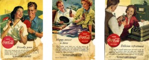 couple having happy moments coke ad