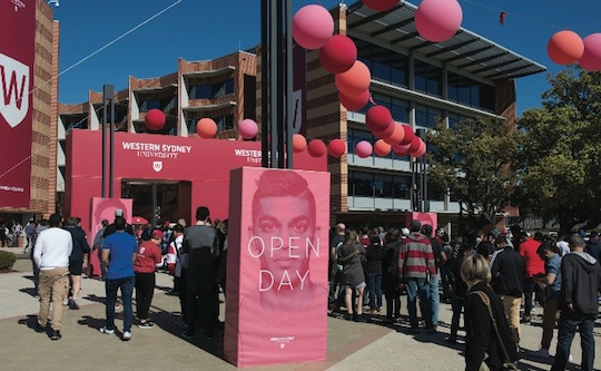 Western Sydney University rebrand open day 540w