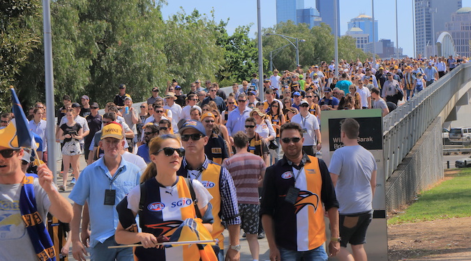 afl eagles crowd melbourne targeting