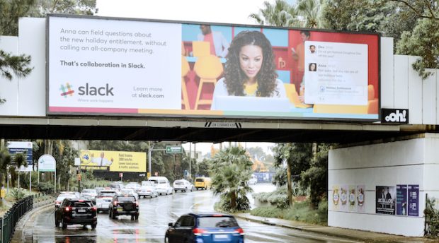 Slack takes over airports and offices for first Australian campaign