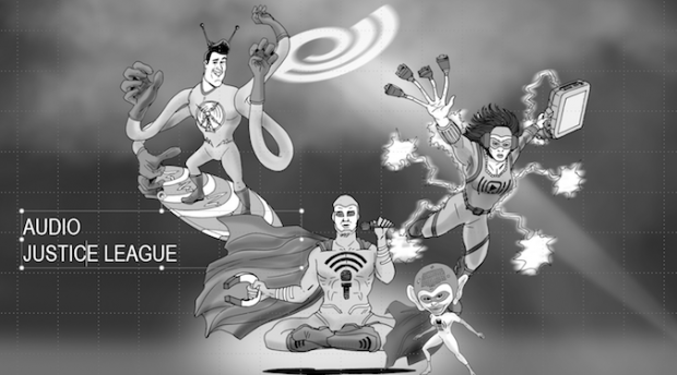The four superheroes of the audio universe