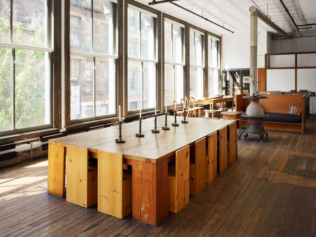 Donald Judd tables and chairs