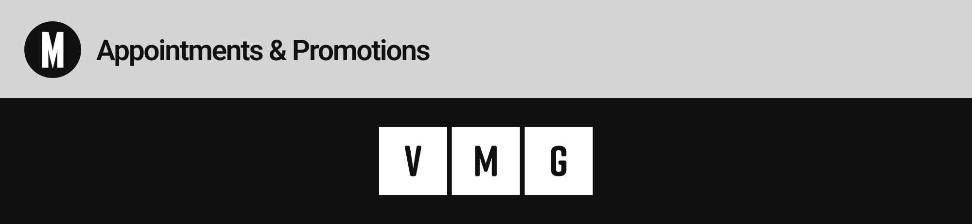 Marketing appointments for August – VMG